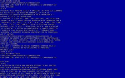 Comunicato ENAC limitazione attività di volo + Notam